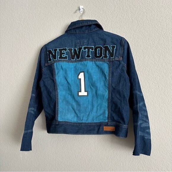 abercrombie and fitch newton # 1 custom Denim trucker jacket Size large - Picture 5 of 10